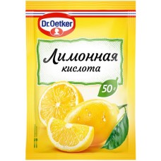 Кислота лимонная DR.OETKER, 50г в магазинах Лента
