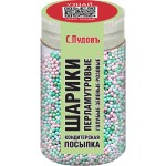 Посыпка кондитерская С.ПУДОВЪ Шарики перламутровые, голубые, зеленые и розовые, 40г Посыпка кондитерская С.ПУДОВЪ Шарики перламутровые, голубые, зеленые и розовые, 40г
