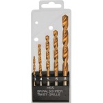 Набор сверл по металлу MATRIX с нитридтитановым покрытием 3/4/5/6/8мм 5шт, сталь HSS, Арт.72383 Набор сверл по металлу MATRIX с нитридтитановым покрытием 3/4/5/6/8мм 5шт, сталь HSS, Арт.72383