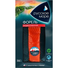 Форель подкопченная РУССКОЕ МОРЕ филе-кусок, 200г в магазинах Лента