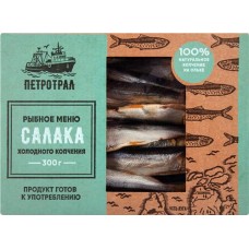 Салака холодного копчения ПЕТРОТРАЛ Рыбное меню, неразделанная, 300г в магазинах Лента