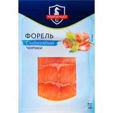 Форель слабосоленая МИРАМАР ломтики, 100г в магазинах Лента