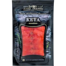 Кета слабосоленая ДАРЫ ОКЕАНА ломтики, 100г в магазинах Лента