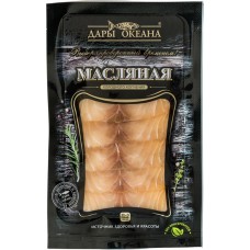 Масляная рыба холодного копчения ДАРЫ ОКЕАНА ломтики, 70г в магазинах Лента