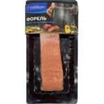 Форель слабосоленая FISHBERGEN филе с кожей, 150г Форель слабосоленая FISHBERGEN филе с кожей, 150г