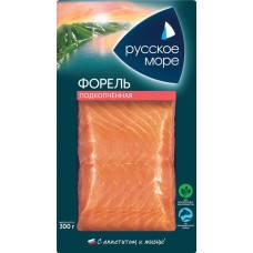Форель подкопченная РУССКОЕ МОРЕ филе-кусок, 300г в магазинах Лента
