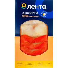 Ассорти рыбное холодного копчения ЛЕНТА, 100г в магазинах Лента