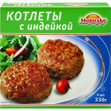 Котлеты МОРОЗКО с индейкой рубленые, 330г в магазинах Лента