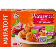 Наггетсы куриные МИРАТОРГ с ветчиной, 300г в магазинах Лента