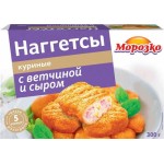 Наггетсы куриные МОРОЗКО с ветчиной и сыром, 300г