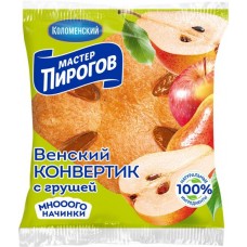 Конвертик слоеный КОЛОМЕНСКОЕ МАСТЕР ПИРОГОВЪ Венский с грушевой начинкой, 70г в магазинах Лента