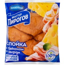 Слойка МАСТЕР ПИРОГОВ с беконом и сыром, 70г в магазинах Лента