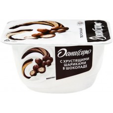 Продукт творожный ДАНИССИМО с хрустящими шариками в шоколаде 7,2%, без змж, 130г в магазинах Лента