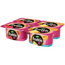 Продукт йогуртный FRUTTIS Суперэкстра Малина/Ананас, дыня 8%, без змж, 115г в магазинах Лента
