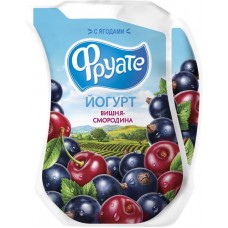 Йогурт питьевой ФРУАТЕ Вишня, черная смородина 1,5%, без змж, 950г в магазинах Лента