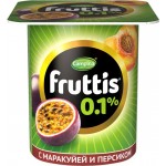 Продукт йогуртный FRUTTIS Легкий Персик, маракуйя/Вишня 0,1%, без змж, 110г