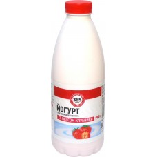 Йогурт питьевой 365 ДНЕЙ со вкусом клубники 1%, без змж, 900г в магазинах Лента
