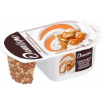 Йогурт ДАНИССИМО Фантазия Хрустящие шарики со вкусом соленой карамели 6,9%, без змж, 105г