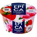 Йогурт EPICA BOUQUET Клубника и экстракт розы 4,8%, без змж, 130г