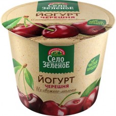 Йогурт СЕЛО ЗЕЛЕНОЕ Черешня 3,5%, без змж, 120г в магазинах Лента