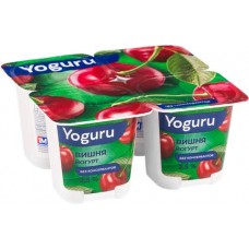 Йогурт YOGURU Вишня 2,5%, без змж, 125г в магазинах Лента