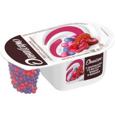 Йогурт ДАНИССИМО Фантазия Хрустящие шарики со вкусом вишни и финика 6,9%, без змж, 105г в магазинах Лента