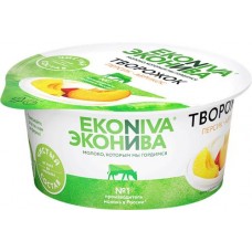 Продукт творожный ЭКОНИВА Персик, абрикос 5%, без змж, 125г в магазинах Лента