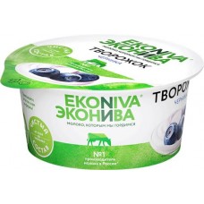 Продукт творожный ЭКОНИВА Черника 5%, без змж, 125г в магазинах Лента