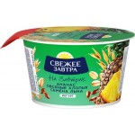 Йогурт СВЕЖЕЕ ЗАВТРА На Завтрак Ананас, овсяные хлопья и семена льна 4%, без змж, 150г Йогурт СВЕЖЕЕ ЗАВТРА На Завтрак Ананас, овсяные хлопья и семена льна 4%, без змж, 150г