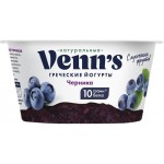 Йогурт VENN'S Греческий с черникой 0,1%, без змж, 130г