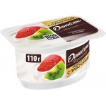 Продукт творожный ДАНИССИМО с наполнителем Сочная клубника и киви 5,6%, без змж, 110г