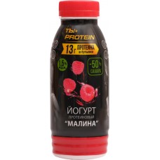 Йогурт питьевой РОСТАГРОЭКСПОРТ Протеиновый Малина 1,5%, без змж, 290г в магазинах Лента