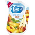 Йогурт питьевой ФРУАТЕ с персиком и грушей 1,5%, без змж, 250г