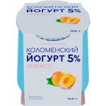 Йогурт термостатный КОЛОМЕНСКИЙ Абрикос 5%, без змж, 140г Йогурт термостатный КОЛОМЕНСКИЙ Абрикос 5%, без змж, 140г