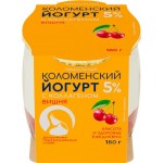 Йогурт термостатный КОЛОМЕНСКИЙ Вишня с коллагеном 5%, без змж, 160г Йогурт термостатный КОЛОМЕНСКИЙ Вишня с коллагеном 5%, без змж, 160г