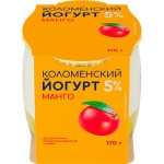 Йогурт КОЛОМЕНСКИЙ Манго 5%, без змж, 170г