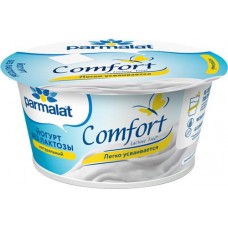 Йогурт PARMALAT Comfort Натуральный безлактозный, 3,5% без змж, 130г в магазинах Лента