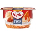 Десерт творожный ЧУДО Творожок взбитый Груша в карамели с пломбиром, миндаль двухслойный 4,2%, без змж, 100г Десерт творожный ЧУДО Творожок взбитый Груша в карамели с пломбиром, миндаль двухслойный 4,2%, без змж, 100г