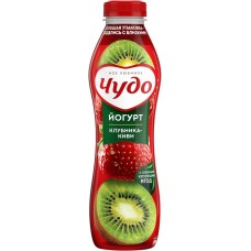 Йогурт питьевой ЧУДО Клубника, киви 1,9%, без змж, 680г в магазинах Лента