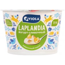 Йогурт LAPLANDIA Сливочный с наполнителем лимонный пирог 7,1%, без змж, 180г в магазинах Лента