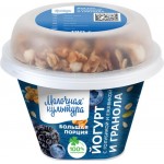 Йогурт МОЛОЧНАЯ КУЛЬТУРА с голубикой и ежевикой с гранолой и изюмом 2,7–3,5%, без змж, 190г