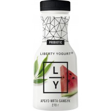 Йогурт LIBERTY с арбузом, мятой и бамбуком 2%, без змж, 270г в магазинах Лента