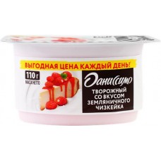 Продукт творожный ДАНИССИМО со вкусом земляничного чизкейка 5,6%, без змж, 110г в магазинах Лента