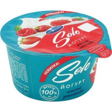 Йогурт SOLO Малина и земляника 4,2%, без змж, 130г в магазинах Лента