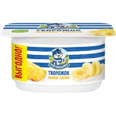 Творожок ПРОСТОКВАШИНО с ананасом и бананом 3,6%, без змж, 110г в магазинах Лента