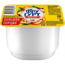 Йогурт ФРУГУРТ Персик, маракуйя 2%, без змж, 240г в магазинах Лента