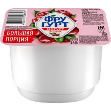 Йогурт ФРУГУРТ Вишня 2%, без змж, 240г в магазинах Лента