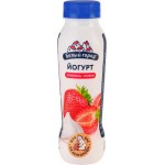 Йогурт питьевой БЕЛЫЙ ГОРОД Клубника, сливки 1%, без змж, 290г