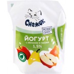 Йогурт питьевой СНЕЖОК с яблоком и грушей 1,5%, без змж, 200г