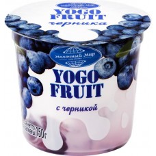 Йогурт YOGO FRUIT Черника двухслойный 2,5%, без змж, 150г в магазинах Лента
